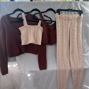 It still gets cold at night knit set Size M